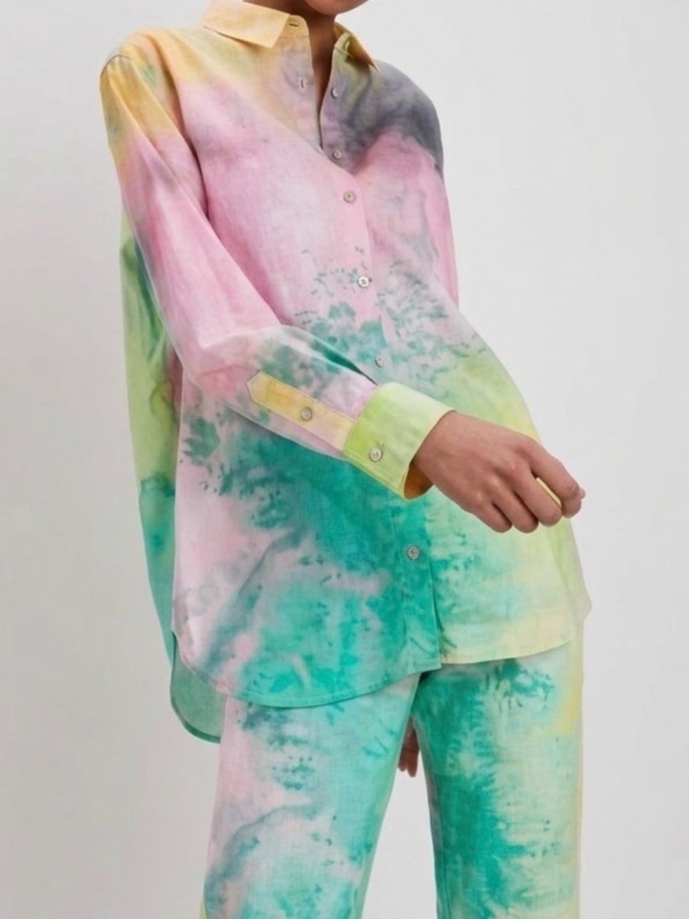 Zoe Shirt- Pastel Fog in Light Weight CottonTHEKIT Small